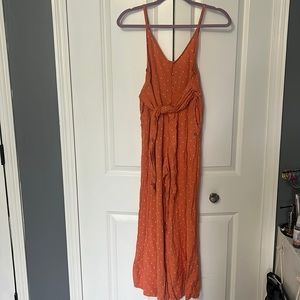 Orange with polka dots jumpsuit